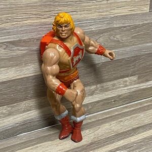 Masters of the universe Heman Mattel Action Figure with Red and Orange Armor
